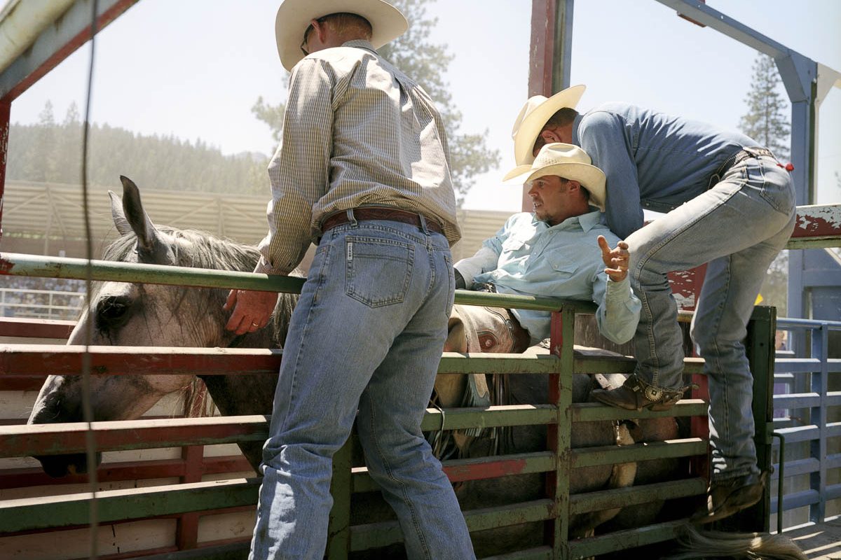 Silver Buckle Rodeo contestant in Taylorsville, California. 2008.
