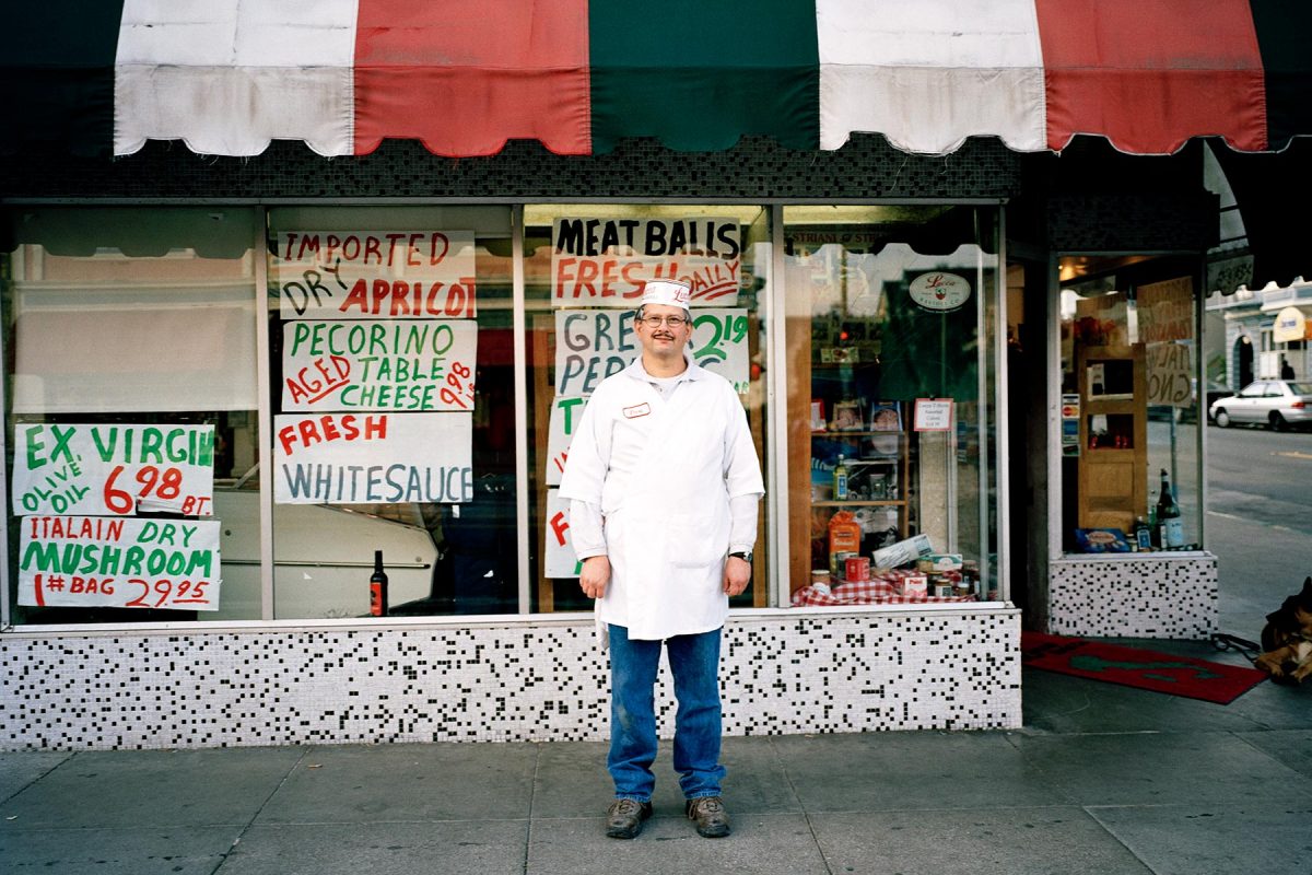 Steve, Manager of Lucca Deli Ravioli Company, which has been open since 1919.