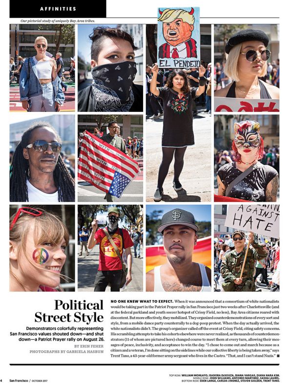 Protestors for San Francisco magazine.