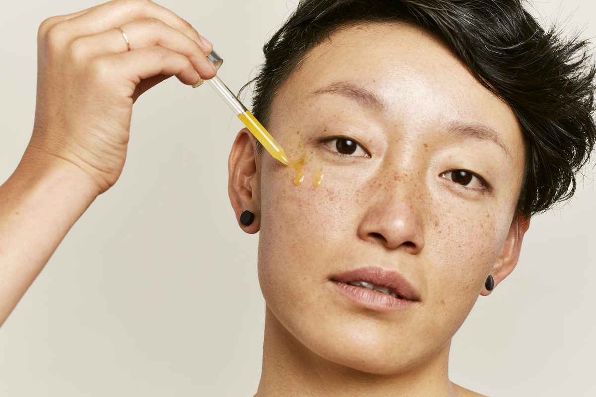 Photos of real people taking care of their skin.