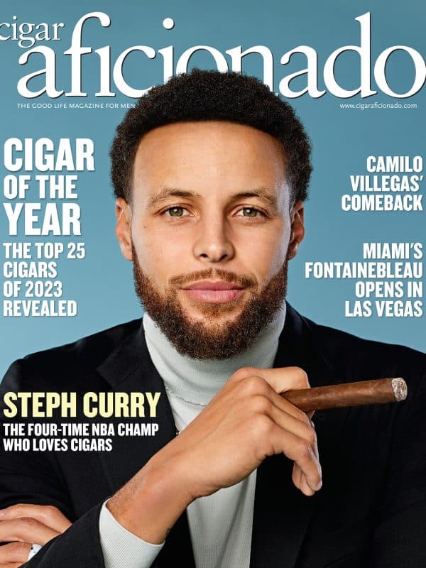 Basketball star Stephen Curry, of the Golden State Warriors, for Cigar Aficionado
